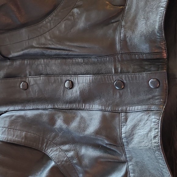 Glampier Women's S Leather Coat - Picture 5 of 7